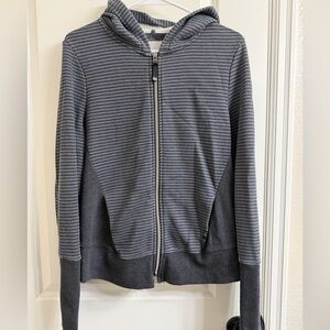 Prana Charcoal Striped Women's Hoodie